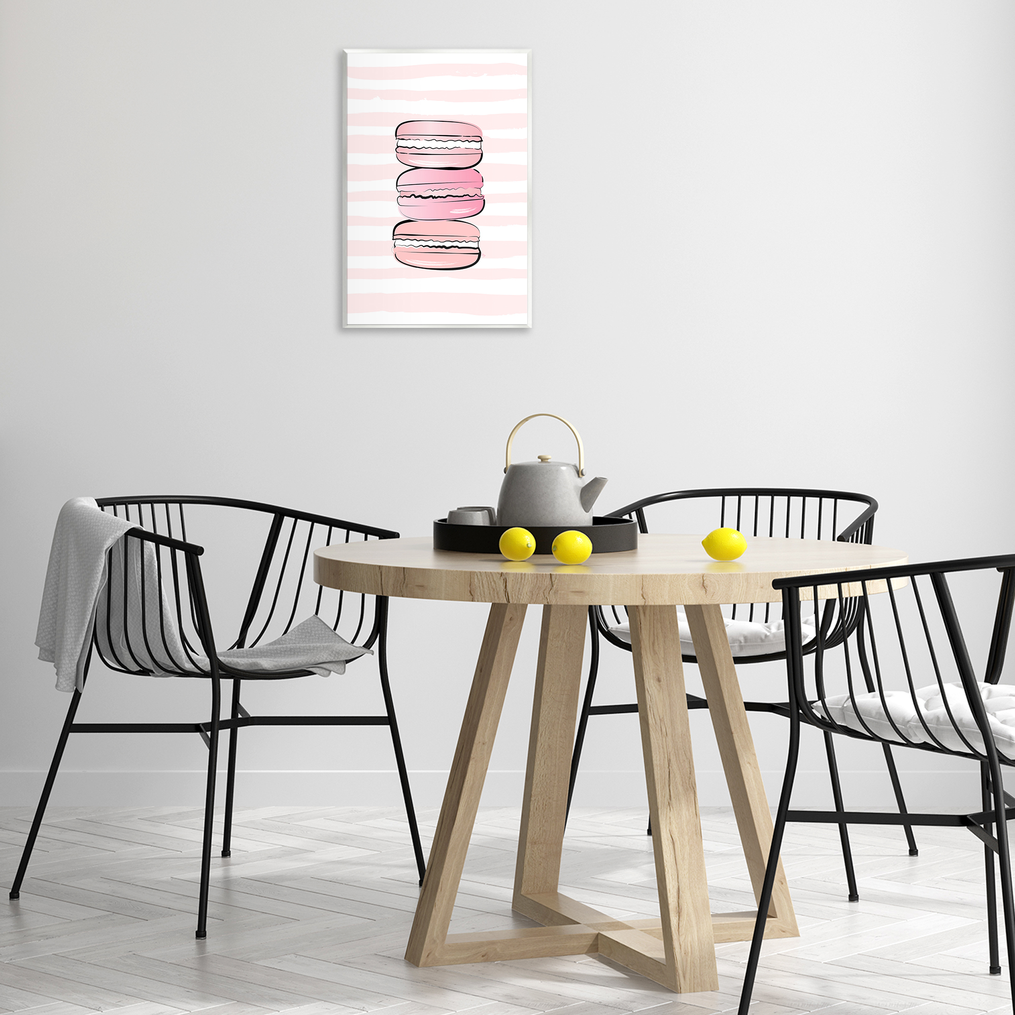 Stupell Industries Blush Pink Macarons Food & Beverage Painting Unframed Art Print Wall Art, 13 x 19