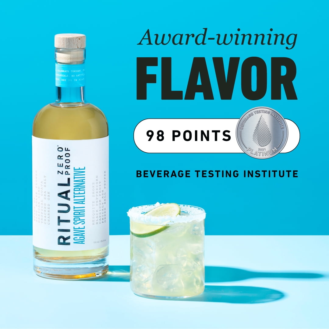 Ritual Zero Proof Agave Spirit Alternative | Award-Winning Non-Alcoholic Spirit 750ml