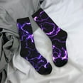 thumbnail image 5 of Rateoe Galaxy Lightning for Women Casual Calf Socks - Cute Crew Socks - Thin Soft Above Ankle Socks Size 5-11, 5 of 6