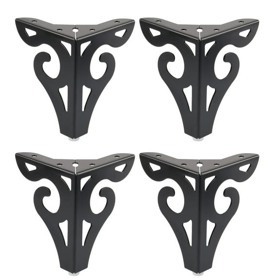 4pcs Metal Furniture Legs Feet Cabinet Sofa Tea Table Shelf Bed 98 x 98 x 125mm