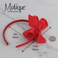 thumbnail image 5 of Motique Accessories Little Girls Headband with Side Grosgrain Bow - Red, 5 of 5