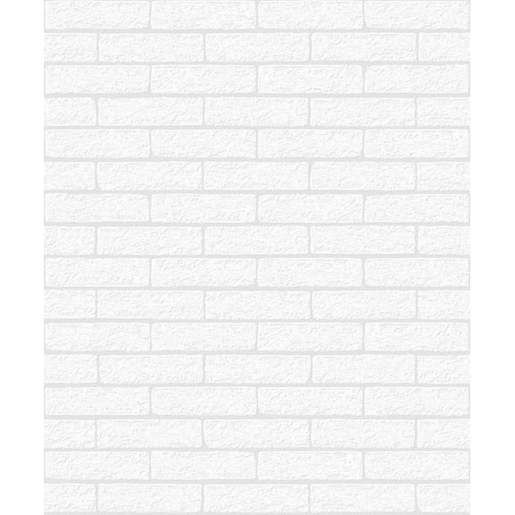Seabrook Designs Off-White Limestone Brick Paintable Unpasted Wallpaper