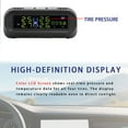 thumbnail image 4 of Tire Pressure Monitoring System, TPMS With 4 Sensors, Tire Pressure Gauge With Solar And USB Charger, With Color LCD Screen Real-time Display For Car RV SUV-black, 4 of 6
