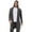 Dark Gray, variant on COOFANDY Men's Long Hooded Cardigan Shawl Collar Lightweight Open Front Drape Cape Overcoat with Pockets