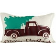 thumbnail image 4 of 12x20 Christmas Throw Pillow Covers, Decorative Outdoor Farmhouse Buffalo Plaid Plad Merry Christmas Xmas Red Truck Moose Christmas Tree Lumbar Pillow Shams Cases Slipcovers Set of 4 for Couch Sofa, 4 of 6