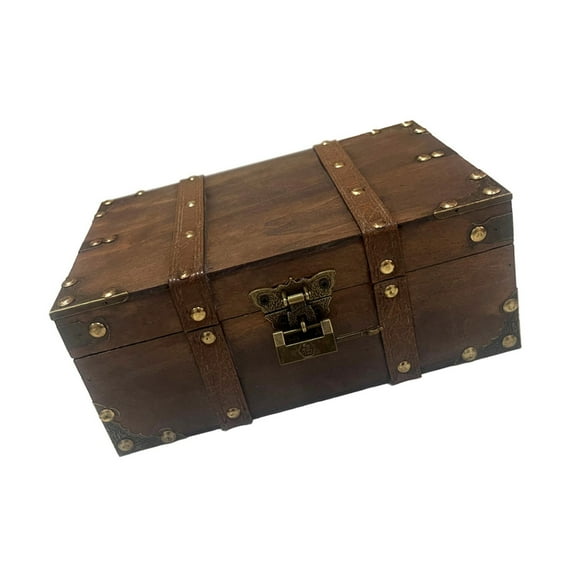 Lockable Wooden Keepsakes Box for Accessories Home Decoration Storage Container