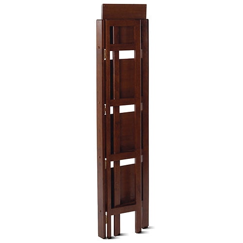 Wood Folding 4-Shelf Bookcase, Multiple Finishes