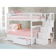 thumbnail image 3 of HomeStock Seaside Style Staircase Bunk with Turbo Charger and Raised Panel Bed Drawers-Color:White,Size:Full over Full, 3 of 10