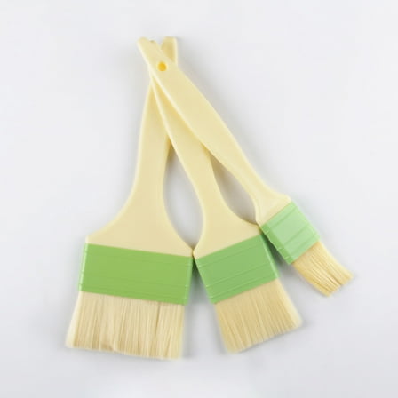 DRAFIDEEP 3Pcs Pastry & Basting Brushes Bamboo for Baking Western Desserts