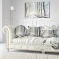 thumbnail image 3 of Designart Winter Lane in Foggy Morning - Landscape Photo Throw Pillow - 12x20, 3 of 5
