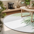 thumbnail image 3 of Round Rugs 3Ft, Sage Green Palm Leaves Round Area Rug Washable Indoor Throw Carpet, Summer Tropical Botanical Small Non Slip Circle Rug for Bedroom Living Room Home Decor Aesthetic, 3 of 8