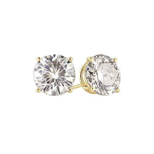 Details about   14K Yellow Gold 8mm Clear Crystal Stud Earrings Push Back Madi K Child's Jewelry 