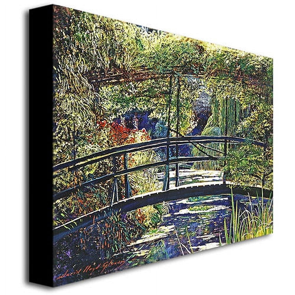 Trademark Art "Giverny Footbridge" Canvas Wall Art by David Lloyd Glover