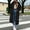 Black, variant on Women's Solid Color Full-Length Zip Up Hoodie Maxi Cardigan Coat Oversized Long Sleeve Pockets Casual Winter Warm Loungewear Outerwear