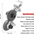 thumbnail image 4 of Taladro eléctrico Dinheiro Herramienta de corte Herramienta de corte de chapa Herramienta de conversión Taladro eléctrico Herramienta de corte para cortar chapa de hasta 0,8 mm Adecuado para taladros, 4 of 5