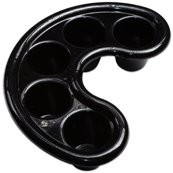 Manicure Bowls Nail Art Hand Soak Treatment Bowls (Five Fingers Soak Tray, BLACK)