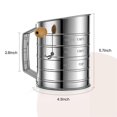 thumbnail image 3 of Flour Sifter for Baking, Stainless Steel 3 Cup Flour Sifter, 3 of 5