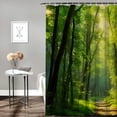 thumbnail image 2 of Shiartex Bright Light Pretty Shower Curtain Bathroom Decor 100% Polyester Fiber Shower Curtain Set with Hooks 36x72, 2 of 7