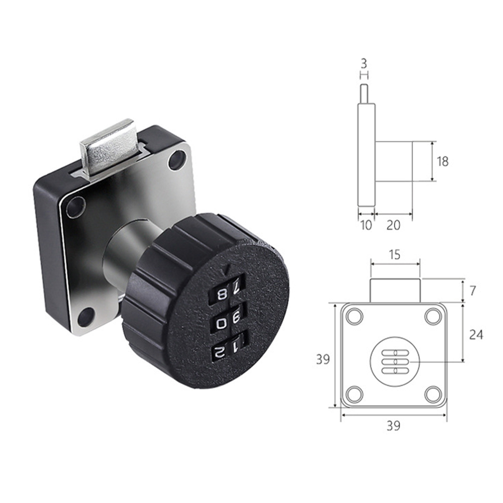 BSTHOE Password Locking Hasp and Staple with Keys Padlock Garage Lock