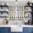 thumbnail image 2 of Vintage Coastal Kitchen Curtains Window Panels, Beach Nautical Seahorse Shell Anchor Insulated Window Treatment Curtain, Grommet Curtains for Bedroom/Living Room/Bathroom, 2 Piece 42"Wx63"L, 2 of 8