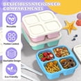 thumbnail image 4 of Contenedores de PreparacióN de Comidas (Paquete de 4), Lonchera Bento de 4 Compartimentos, Contenedores de PreparacióN de Alimentos Reutilizables, 4 of 5