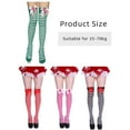 thumbnail image 5 of Yokua Cute Strawberry Bows Thigh High Socks for Women Stretch Striped Long Stockings, 5 of 21