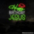 thumbnail image 4 of Glowneon Happy Birthday Jesus Neon Sign, Happy Birthday Led Sign, Santa Hat LED Light, 4 of 5
