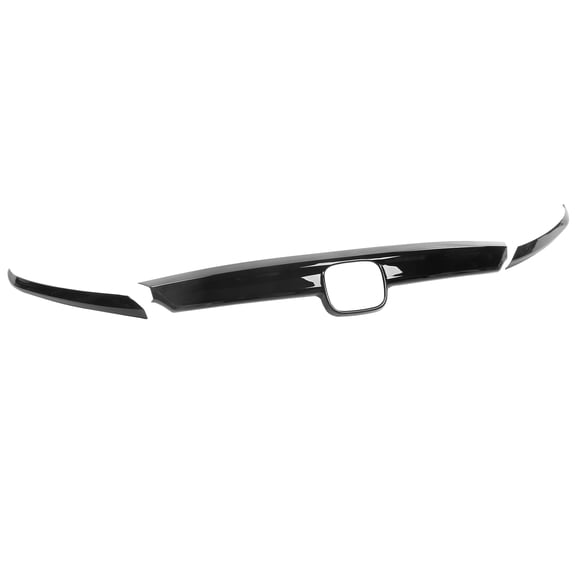 Ikon Motorsports Front Grille Trims Compatible With 2021-2022 Honda Accord Sedan 4-Door OE Style Gloss Black ABS Bonnet Headlight Molding Trim 3PCS