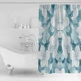 thumbnail image 4 of Extra Long Shower Curtain 72x84 Inch, Watercolor Flowers Shower Curtain Waterproof Bathroom Decor Spring Vintage Blue Floral Botanical Fabric Bath Curtain Set Accessories with Hooks, 4 of 6