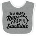 thumbnail image 3 of Inktastic Im a Happy Ray of Sunshine with Happy Sun Boys or Girls Baby Bib, 3 of 4