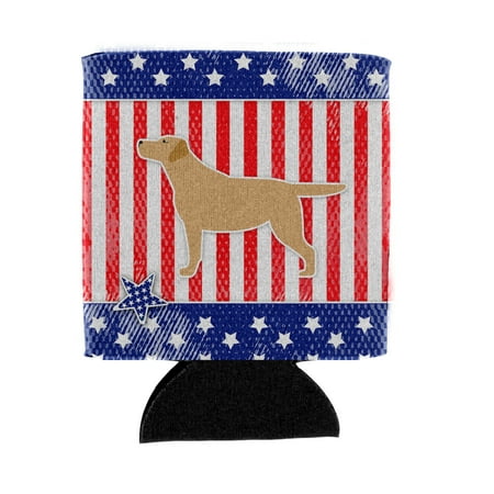 

Carolines Treasures BB3297CC USA Patriotic Yellow Labrador Retriever Can or Bottle Hugger Can Hugger multicolor