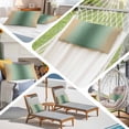 thumbnail image 6 of Sage Green Yellow Ombre Pillow Covers, Linen Long Throw Pillow Case, Farmhouse Modern Gradient Art Holiday Pillow Protector Decorative Cushion Cover for Living Room/Bedroom 24" x 36", 6 of 8