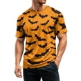 thumbnail image 4 of Halloween Shirts for Men Funny Graphic Tees Short Sleeve Crewneck Pumpkin Print Top Casual Halloween Costumes, 4 of 5