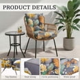thumbnail image 3 of Eurhowing Waterproof Patio Rocking Chair Cushions 1-Piece, 3" Thick Outdoor Chair Cushion with Ties, Non-Slip Seat Pad for Garden Lawn Furniture, 2Pack, Floral, 3 of 11