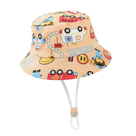 

TOWED22 Kids Adjustable Hats Cap Sun Sun Hat Summer Cartoon Chin Strap Outdoor Cute Bucket Protection Beach Boys Hat And Glove A
