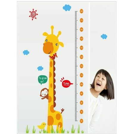 - Kids Height Chart Wall Sticker home Decor Cartoon Giraffe Height Ruler