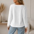 thumbnail image 4 of Edvintorg Pullover Sweaters for Women Plus Size V Neck Long Sleeve Loose Casual Knit Sweater Woman Clothes White XXXL, 4 of 8