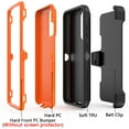 thumbnail image 5 of Xihaiying Samsung Galaxy A72 5G Case Heavy Duty Hard Shockproof Armor Protector Case Cover for Galaxy A72 5G Phone Case (Black+Orange), 5 of 6