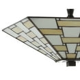 thumbnail image 4 of JONATHAN Y Jason 15.7" Tiffany-Style Glass/Metal LED Semi-Flush Mount, White/Cream, JYL8027A, 4 of 7