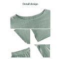 thumbnail image 4 of Summer Skirt Sets Women 2 Piece Outfits Cap Sleeve Top Elastic Waist Maxi Dress Sets with Pockets, 4 of 6