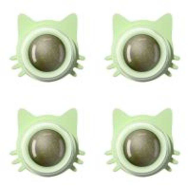 Juguetes de pared con hierba gatera, juguetes para masticar gatitos, limpieza de dientes, juguete para morder para gatos, verde