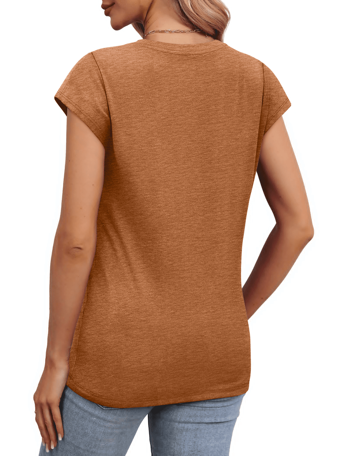 MOSHU Casual Womens T-Shirts Basic Tops for Women Cap Sleeve Loose Tank Tops