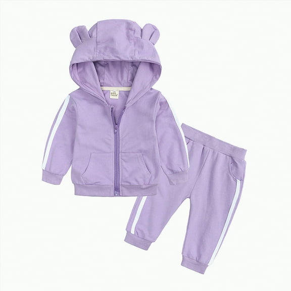 Baby Boy Fall Clothes Kids Boys Autumn Winter Stripe Long Sleeve Elastic Waist 1T 2T 3T Everyday Outfit Set 2 Piece