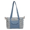 thumbnail image 1 of Watercolor Blue Rhombus-3 Beige-Blue Printed Picnic Canvas Shoulder Bags WAS_18, 1 of 1