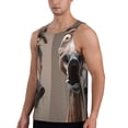 thumbnail image 2 of Pofeuu Funny Horse Faces Expressions Print Men's Workout Tank Tops Sleeveless Muscle Gym Shirt Quick Dry-3X-Large, 2 of 7