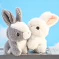 thumbnail image 2 of LLavero de peluche de conejo de imitación, llavero blanco encantador, mochila, regalo para chica, 2 of 4