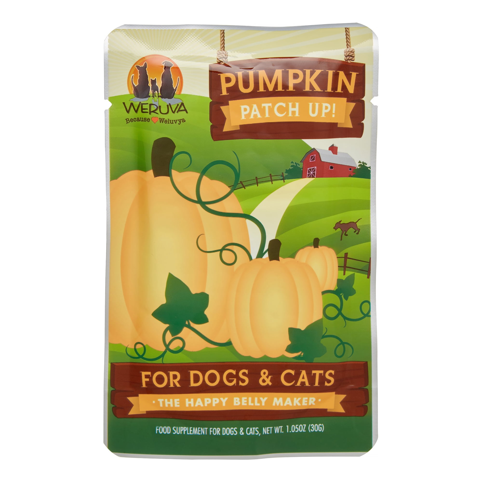 Weruva Grain-Free Pumpkin Patch Up! Pumpkin Food Dog & Cat Supplement, 12 Ct, 1.05 Oz