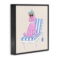 thumbnail image 3 of Stupell Industries Trendy Poodle Lounge Chair Black Framed Giclee Art design by Krissy Mast, 12 x 12, 3 of 8