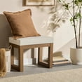 thumbnail image 2 of Bouclair Fabric and Wood Bench, 2 of 6