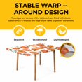 thumbnail image 4 of Thanksgiving Table Cloths for 3 Foot Rectangle Tables, Fall Orange Pumpkin Green Maple Leaves Patio Waterproof Elastic Fitted Tablecloths, Washable Rectangular Table Cover for Camping, 4 of 8